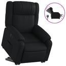 eldrevet løftestol kunstlæder sort