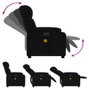eldrevet massagestol stof sort