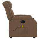 eldrevet massagestol stof brun