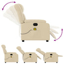 eldrevet massagestol stof cremefarvet