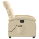 massagelænestol cremefarvet stof