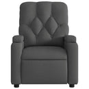 massagelænestol mørkegrå stof