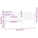 udskiftningsgavl 160 cm metal sort