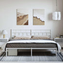 sengeramme med sengegavl 183x213 cm metal hvid