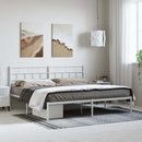 sengeramme med sengegavl 183x213 cm metal hvid