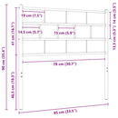 udskiftningsgavl 80 cm metal hvid