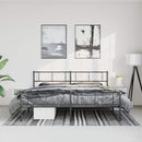 sengeramme med sengegavl og fodgærde 193x203 cm metal sort