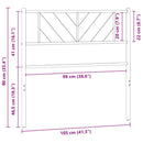 udskiftningsgavl 100 cm metal sort