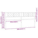 udskiftningsgavl 200 cm metal sort
