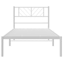 sengeramme uden madras med hovedgærde 75x190 cm hvid