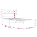 sengeramme med sengegavl 80x200 cm metal hvid