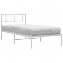 sengeramme med sengegavl 90x200 cm metal hvid