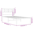 sengeramme med sengegavl 90x200 cm metal hvid