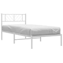 sengeramme med sengegavl 100x190 cm metal hvid