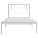 sengeramme med sengegavl 100x190 cm metal hvid