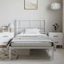 sengeramme med sengegavl 100x190 cm metal hvid