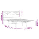 sengeramme med sengegavl 140x200 cm metal hvid