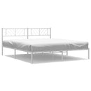 sengeramme med sengegavl 193x203 cm metal hvid
