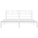 sengeramme med sengegavl 193x203 cm metal hvid