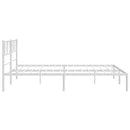 sengeramme med sengegavl 193x203 cm metal hvid