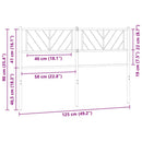 udskiftningsgavl 120 cm metal hvid