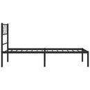 sengeramme med sengegavl 80x200 cm metal sort