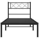 sengeramme med sengegavl 107x203 cm metal sort