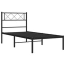 sengeramme med sengegavl 107x203 cm metal sort