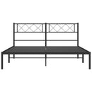 sengeramme med sengegavl 120x190 cm metal sort