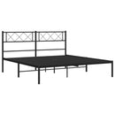 sengeramme med sengegavl 120x190 cm metal sort
