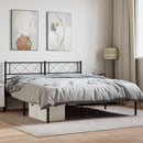 sengeramme med sengegavl 120x190 cm metal sort
