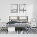 sengeramme med sengegavl 135x190 cm metal sort