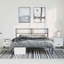 sengeramme med sengegavl 135x190 cm metal sort