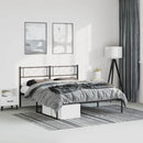 sengeramme med sengegavl 135x190 cm metal sort