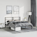 sengeramme med sengegavl 135x190 cm metal sort