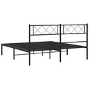 sengeramme med sengegavl 140x190 cm metal sort