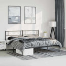 sengeramme med sengegavl 183x213 cm metal sort