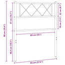 udskiftningsgavl 90 cm metal sort