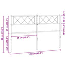 udskiftningsgavl 120 cm metal sort