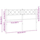 udskiftningsgavl 150 cm metal sort