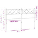 udskiftningsgavl 160 cm metal sort