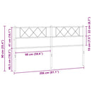 udskiftningsgavl 200 cm metal sort