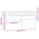 udskiftningsgavl 200 cm metal hvid
