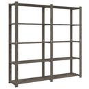 opbevaringsreol 5 hylder 70x38x170 cm massivt fyrretræ grå