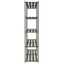 opbevaringsreol 5 hylder 70x38x170 cm massivt fyrretræ grå