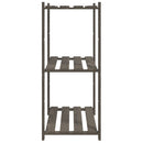 opbevaringsreol 3 hylder 80x38x90 cm massivt fyrretræ grå