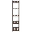 opbevaringsreol 5 hylder 80x38x170 cm massivt fyrretræ brun