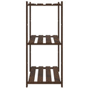 opbevaringsreol 3 hylder 80x38x90 cm massivt fyrretræ brun
