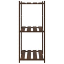 opbevaringsreol 3 hylder 60x38x90 cm massivt fyrretræ brun
