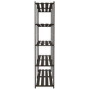 opbevaringsreol 5 hylder 170x38x170 cm massivt fyrretræ sort
